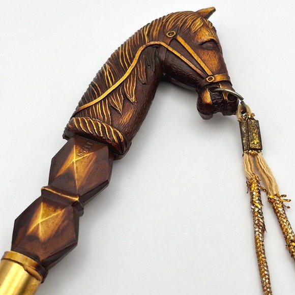 Vintage MCM Bakelite Horse Hair Shoe Brush Horse Handle Made in Japan - Picture 3 of 6